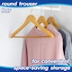 image 4 of Harbour Housewares Wooden Coat Hangers - White - Pack of 30