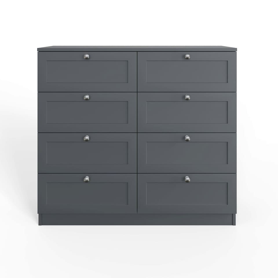image 1 of FWStyle Artus Shaker 8 Drawer Chest Of Drawers Matt Grey