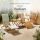 image 6 of Vonhaus Hudson Adirondack Garden Chairs with Teak Oil Acacia Wooden Finish Set of 2 | Brown | 2