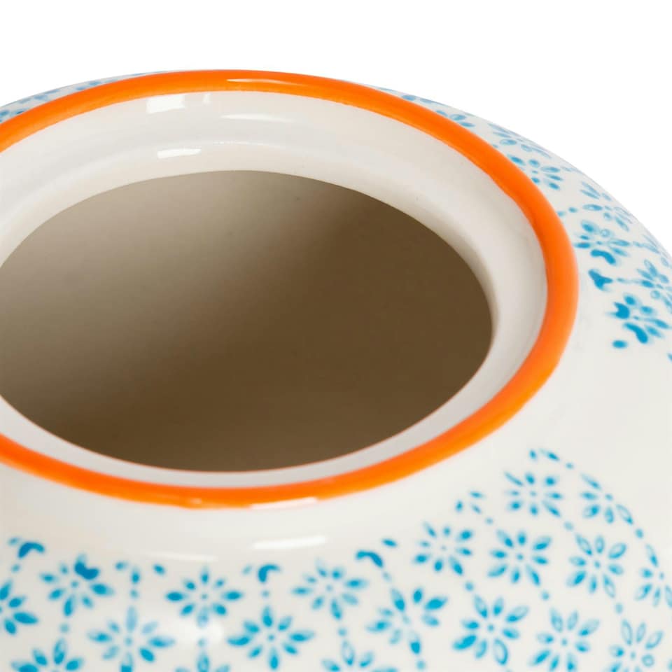 image 1 of Nicola Spring Hand-Printed Teapot - 820ml - Blue