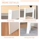 image 7 of HOMCOM Two-Piece Kids Desk and Chair Set Children Study Table w/ Storage White