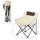 image 7 of Outsunny Folding Camping Chair with Carrying Bag and Storage Pocket, Black