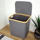 image 2 of Showerdrape Cotswold Grey Large Laundry Hamper with Lid 420 x 405mm