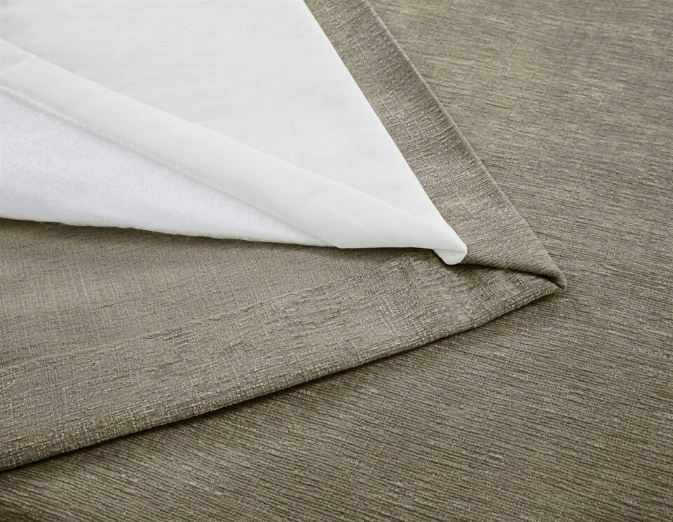 image 1 of Amberley - Thermal Interlined Chenille Curtains - Eyelet - 100% Polyester (Earth, 90'' x 90'' - 229cm x 229cm (Pair)) | Brown | Brown