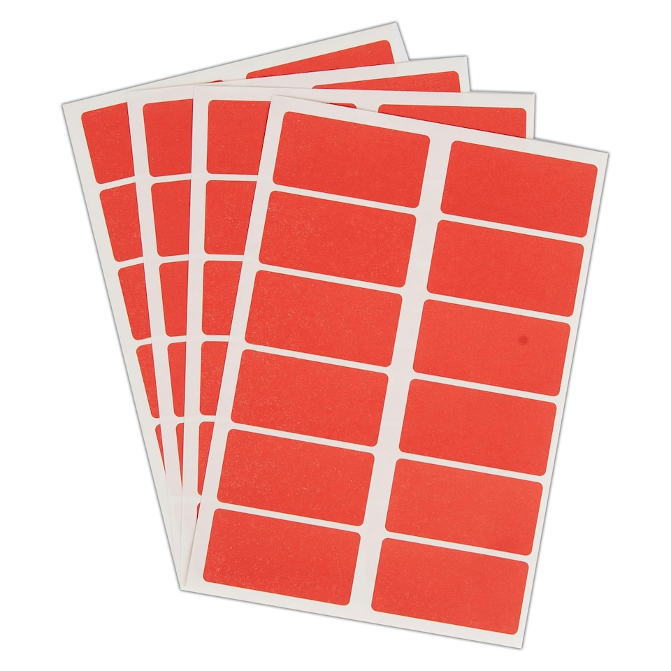 image 1 of Blick Labels, Red, Self Adhesive Stickers Warehouse Pack, Rectangular, 25mm x 50mm, 320 Labels, For Home, Office, Family, School, Letters