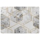 image 1 of geometric marble pattern with gold glitter (Rug) Grey | Medium: 80x150cm