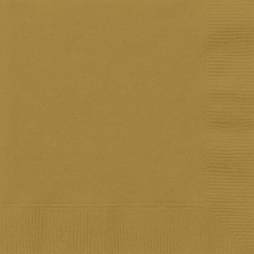 Pack of 20 Gold Solid Luncheon Napkins