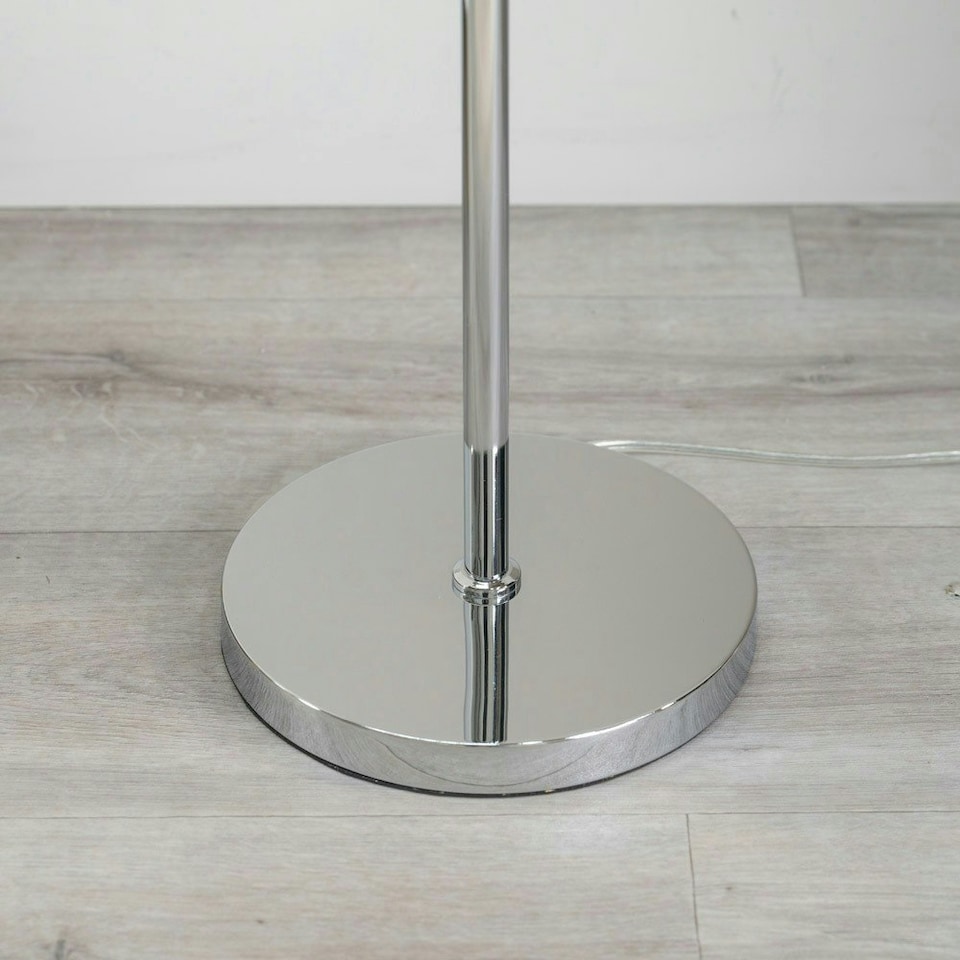image 1 of ValueLights Marissa Chrome Stacked Ball Freestanding Floor Lamp Base | Chrome