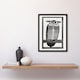 image 2 of Samuel J De Mesquita Framed Wall Art Print Stylised Horned Owl Home Décor