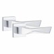 image 2 of Golden Grace 6 Pairs Modern Aura Premium Design Door Handles on Square Rose in Polished Chrome Finish Chrome
