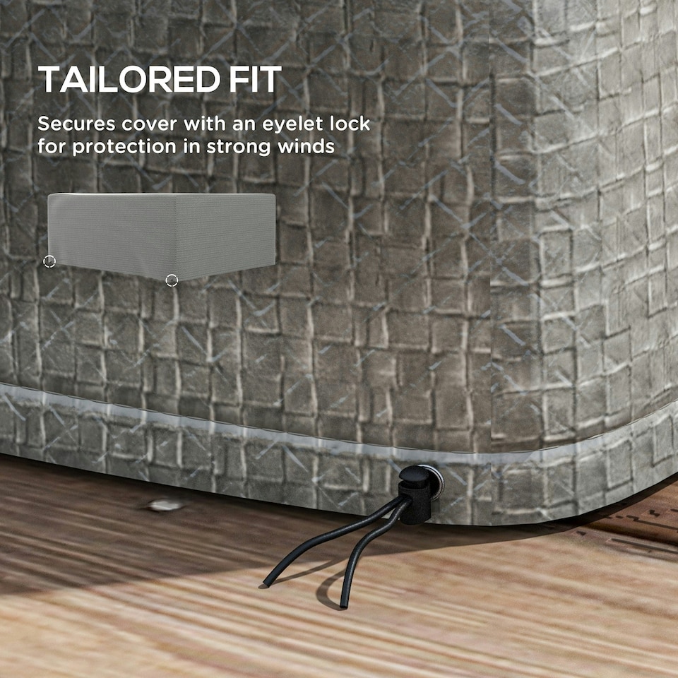 image 1 of Outsunny 235x190x90cm Large Patio Set Outdoor Garden Furniture Cover Grey