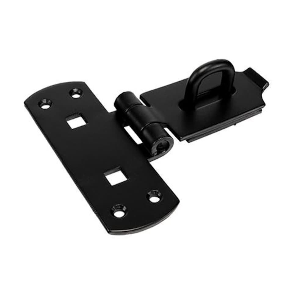 image 1 of Timco - Vertical Pattern Bolt On Hasp & Staple - Heavy Duty - Black (Size 6" - 1 Each)