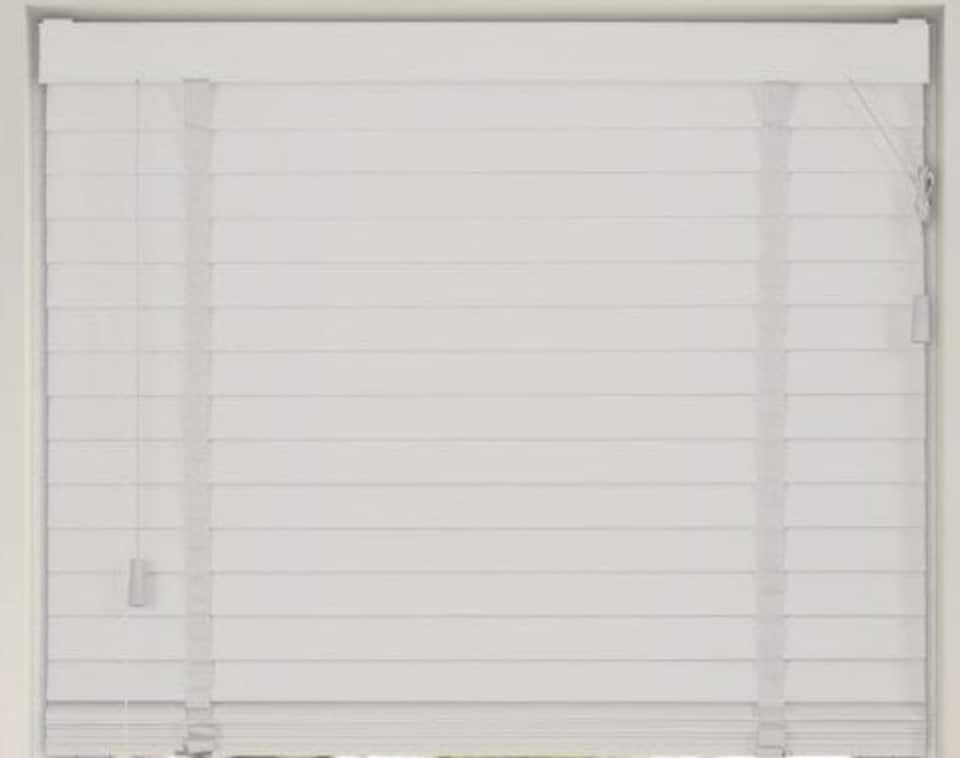 image 1 of 80cm White Venetian Blinds with Tapes (130cm Drop) | White | White