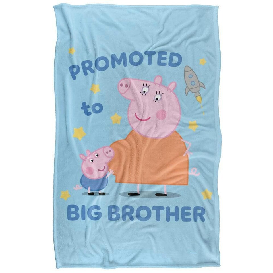 image 1 of Peppa Pig Promoted To Big Brother Blanket - White - One Size