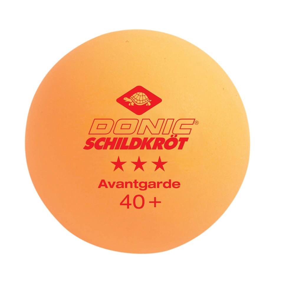 image 1 of Donic-Schildkroet 3-Star Avantgarde Table Tennis Balls (Pack of 6) - White/Red/Yellow - One Size