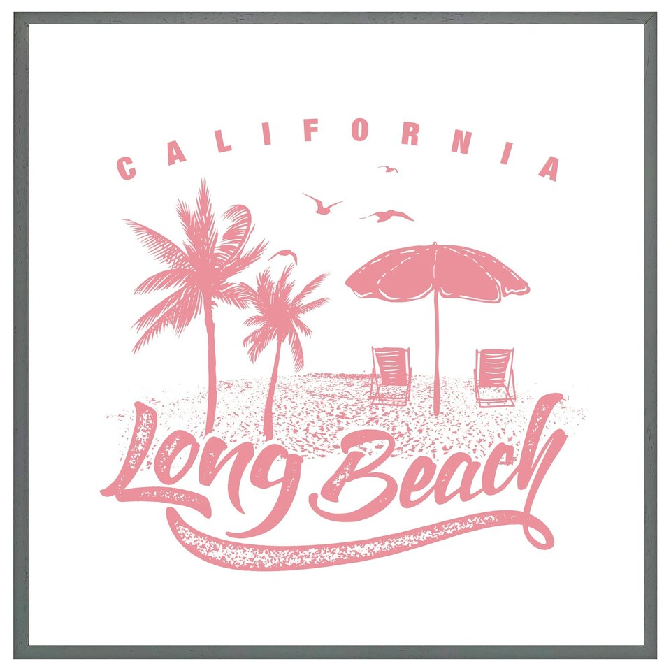 image 1 of Cali long beach (Picture Frame) White | L