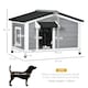 image 7 of PawHut Wooden Dog Kennel for Outside 97L x 72W x 65Hcm, Grey