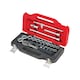 image 1 of Facom SL.151-EP22PB 22-Piece 1/2in Drive Metric Socket Set in TWIN BOX Case