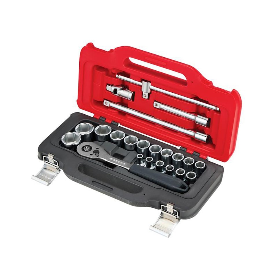 image 1 of Facom SL.151-EP22PB 22-Piece 1/2in Drive Metric Socket Set in TWIN BOX Case