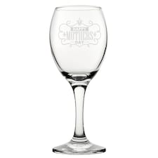 Personalised Mother's Day Engraved Novelty Wine Glass for Mum