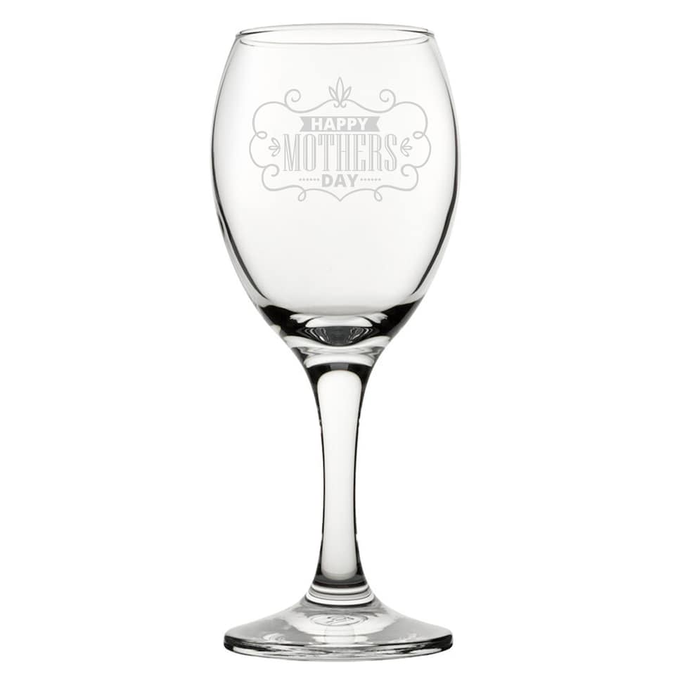 image 1 of Personalised Mother's Day Engraved Novelty Wine Glass for Mum