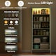 image 4 of HOMCOM 176.5 cm Tall Freestanding Pantry Storage Cabinet with 4 Doors Green Green
