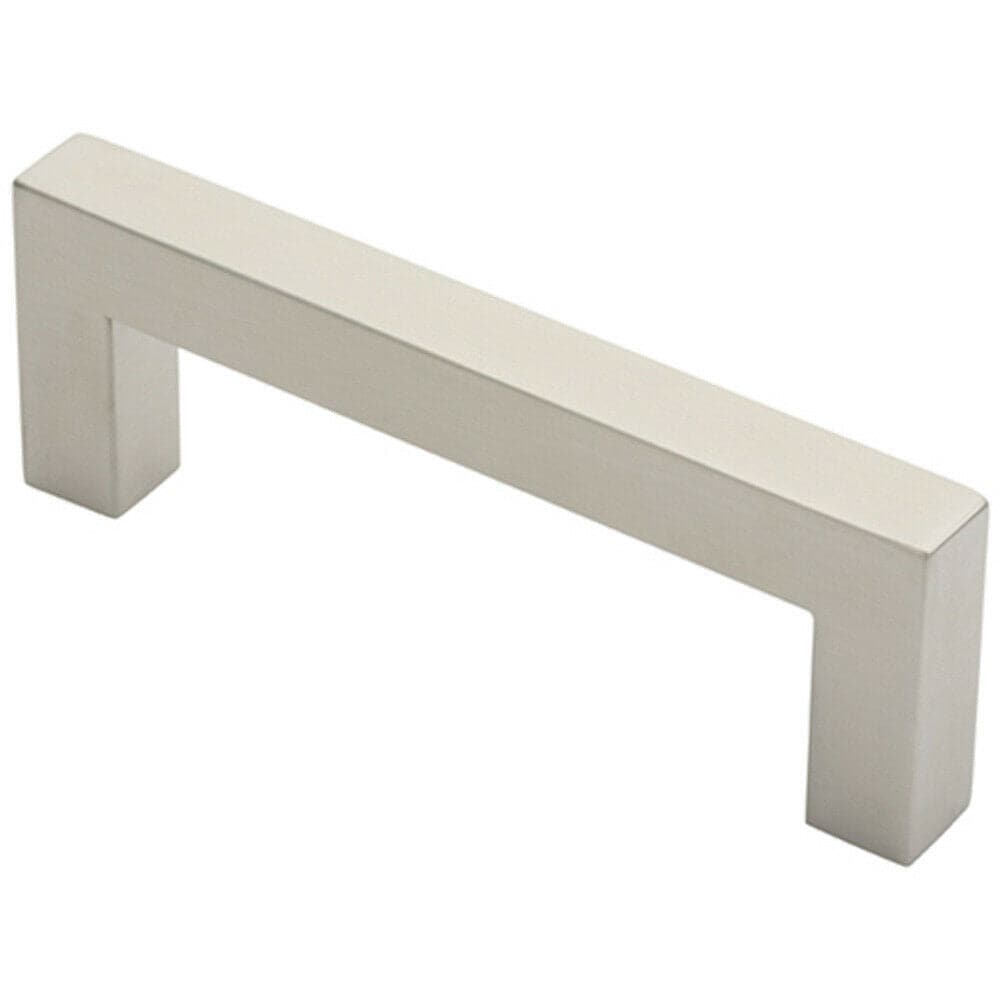 Loops Square Mitred Door Pull Handle 169 x 19mm 150mm Fixing Centres Satin Steel in Metallics