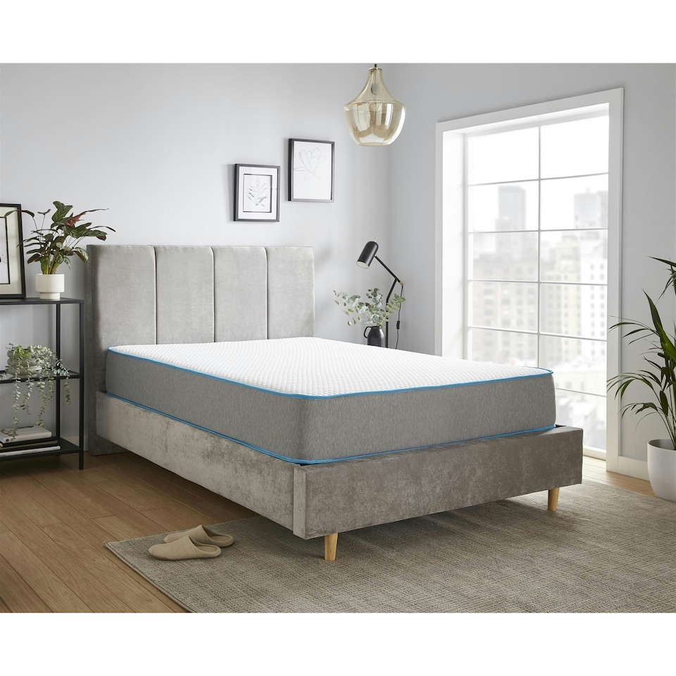 image 1 of Premium Comfort Bubble Hybrid Mattress - 23cm Deep, Soft/Medium Firmness | Grey | Small Double