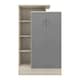image 6 of Nevada Petite Open Shelf Wardrobe - L52 x W90 x H145 cm - White Gloss | White