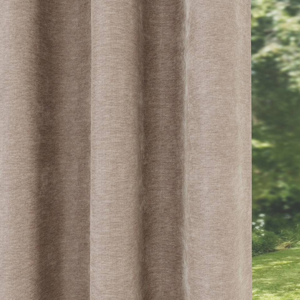 image 1 of Enhanced Living Knightsbridge Blackout, Thermal Sand Curtains with Eyelet Header (PAIR) - 66x90 inch (168x229cm)