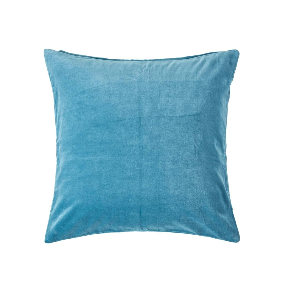image 1 of Homescapes Blue Velvet Cushion Cover - 40 x 40 cm | Multi | 40 x 40 cm | 1