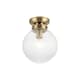 image 1 of COSYLYTE Finley Bathroom Ribbed Glass Ceiling Light Bronze | Antique Brass