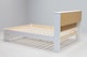 image 2 of 5ft King Size Pure white,wood,wooden low foot end, bed frame.Shaker style with shelves.