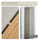 image 4 of Bath Vida Priano 2 Door Tall Bathroom Cabinet With Mirror, Grey & Oak
