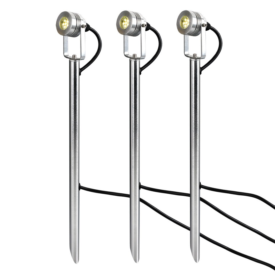 image 1 of Spennymoor Starter kit including 3 x 12V Spotlights, 3 x Poles, 6m cable & 12V Transformer, IP54
