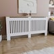 image 2 of Vida Designs Arlington Radiator Cover Painted MDF Slatted Cabinet, White, 172cm