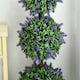 image 9 of HOMCOM Set of 2 Potted Artificial Plants Ball Tree with Lavender Flowers, 110cm