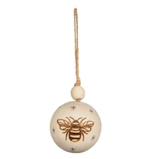 Sass & Belle Christmas Bauble Wooden Busy Bee