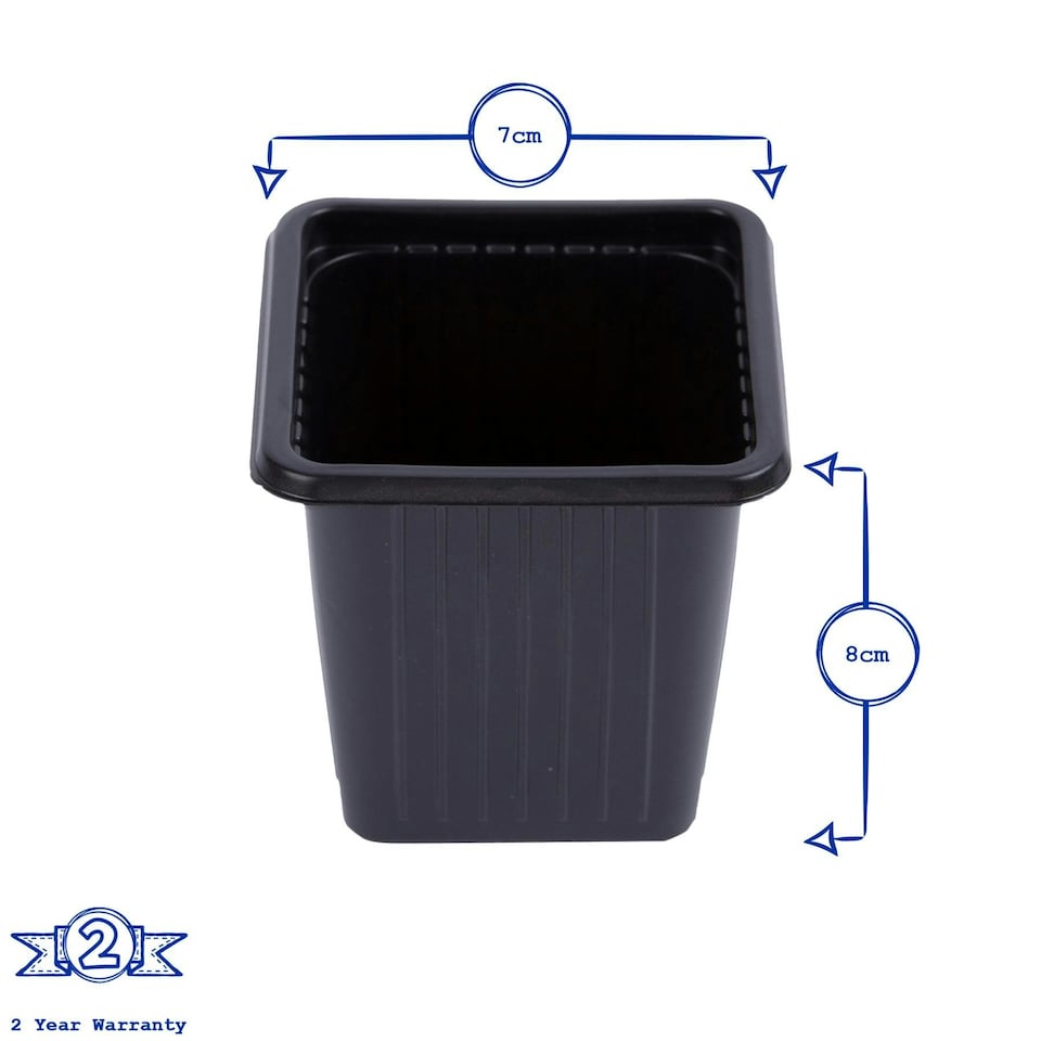 image 1 of Green Blade Seed Pots - Black - Pack of 15 Black
