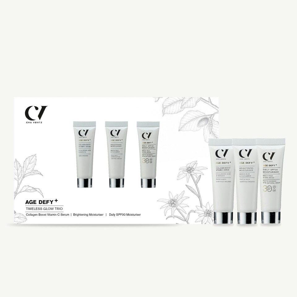 Green People Timeless Glow Trio Age Defy+ Mask Serum Drops