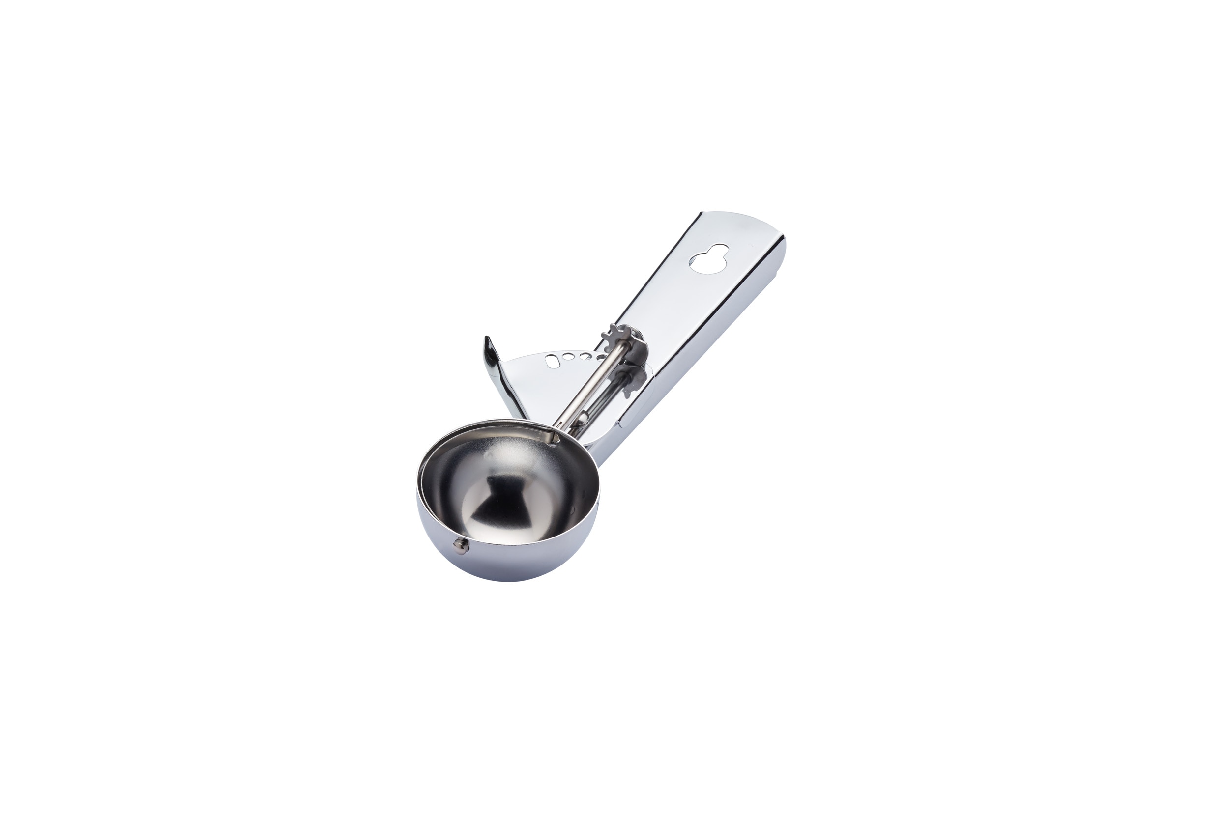 KitchenCraft Ice Cream Scoop Silver Metal Spring
