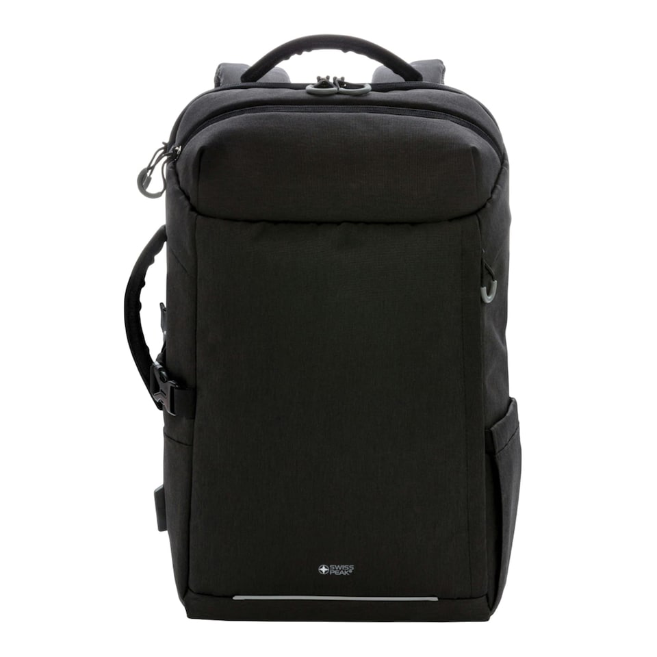 image 1 of Swiss Peak Travel Aware 22L Backpack - Black - 47cm x 28cm x 17cm | Black