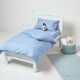 image 4 of Homescapes Blue Cotton Kids Pillowcases 40 x 60 cm 200 Thread Count - 2 Pack Blue
