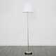 image 1 of ValueLights Charlie Chrome Floor Lamp with Black Shade 