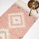 image 1 of Homescapes Pali Pink Kilim Wool Rug - 90 x 150 cm | Pink | 90 x 150 cm