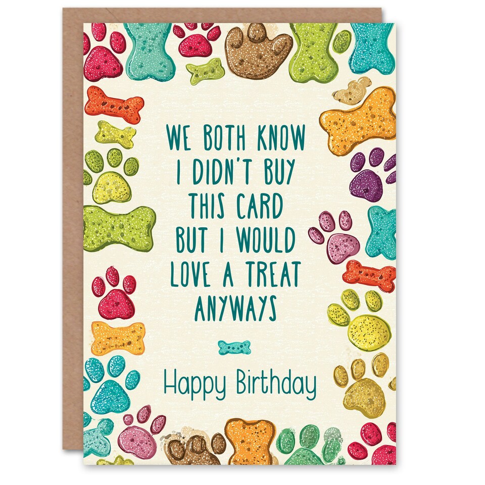 image 1 of Birthday Card From Dog Didn't Buy But Would Love a Treat Funny