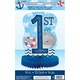 image 2 of Unique Party Nautical 1st Birthday Honeycomb Centrepiece - Multicolour - 14 inches