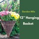 image 4 of Marco Paul Brown Rattan Cone Hanging Basket 12" | Brown