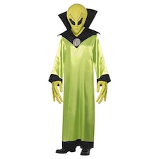 Alien Lord Electric Green Fancy Dress Costume Unisex Adult Medium
