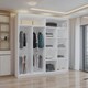 image 3 of Sliding wardrobes 4U Modern Full Mirror Sliding Door Wardrobe Multi Size & Color Options - 203cm White | 203cm